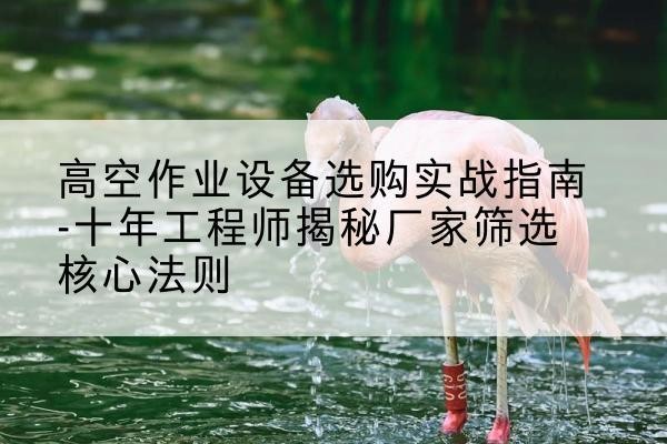 南江剪叉式升降机厂家-高空作业设备选购实战指南-十年工程师揭秘厂家筛选核心法则